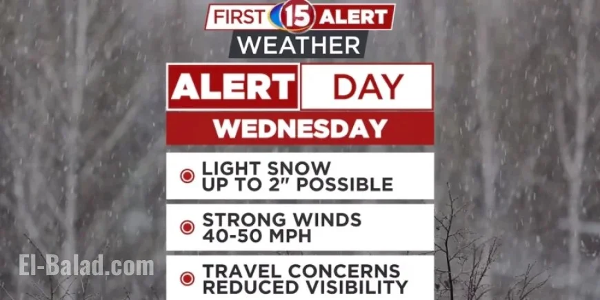 Snow and Winds Disrupt Travel Today