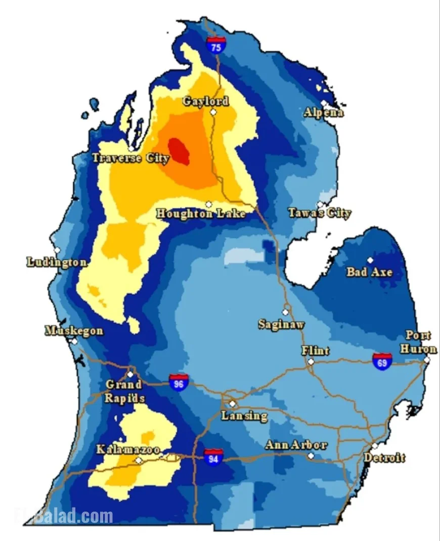 Overnight Changes in Michigan’s Snowfall Forecast