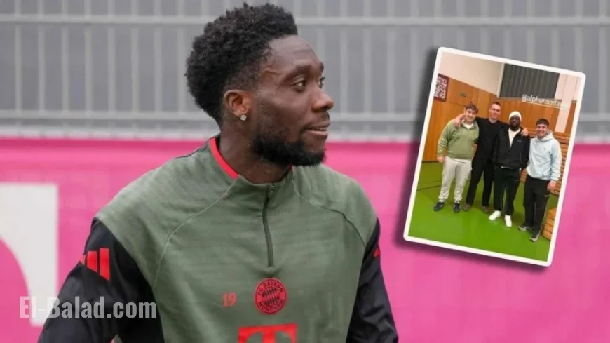 Bayern’s Davies Surprises Local Dachau Club with a Visit