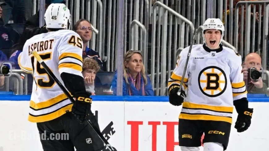 Steeves Scores Twice as Bruins Beat Islanders