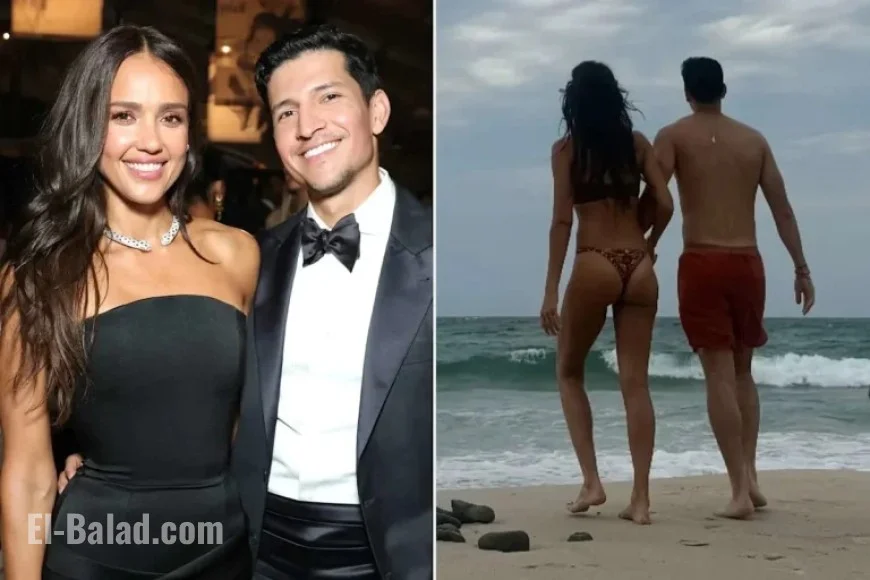 Jessica Alba Celebrates Thanksgiving with Boyfriend Danny Ramirez in Swimsuit Photo