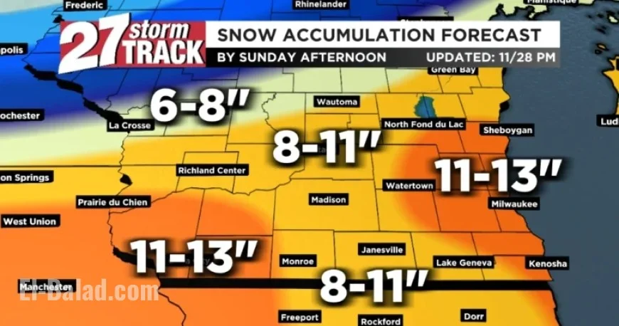 Madison Forecast: Winter Storm to Dump 8-11 Inches Saturday