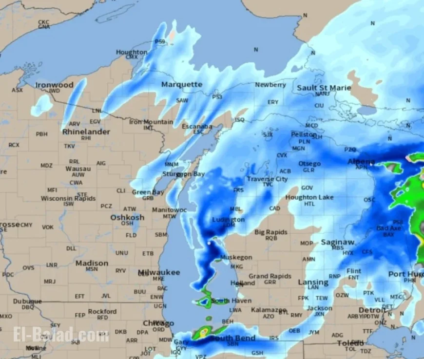 Michigan, Great Lakes Snowstorm Expected to End Sunday