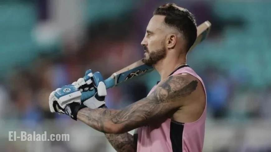 Faf du Plessis Skips IPL 2026 Auction to Join PSL