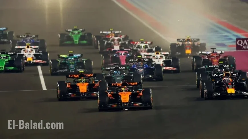 Norris Falls Behind at Qatar GP Race Start