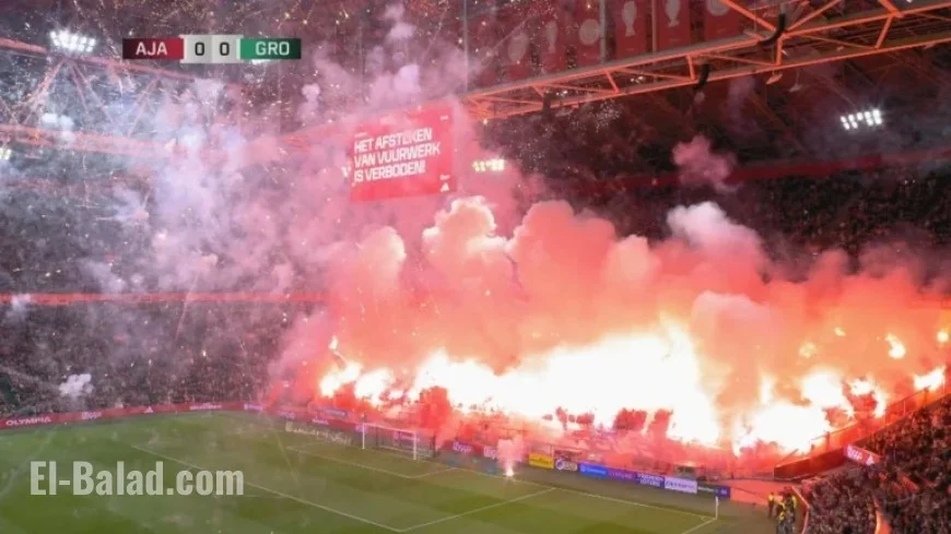 Ajax-Groningen Match Halted by Fireworks; Parrott’s Penalty Miss for AZ