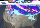 Winter storm snow forecast: heavy mountain totals in the Rockies, slick commutes from Mid-Atlantic to Northeast