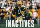 Matthew Golden and Javon Bullard Active; Packers vs. Bears Inactive List