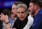 Ben Stiller Sports Dayton Dragons Jacket at Knicks Game Courtside