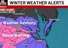 Monday Snow Storm Prompts First Alert Weather Warning