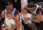 Josh Hart Swiftly Hands Toddler to Mitchell Robinson to Rejoin Knicks Game