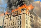 Blaze Engulfs Upper West Side Building, Scatters Debris on Sidewalk