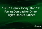 Rising Demand for Direct Flights Boosts Airlines: GSPC News Update (Dec 11)