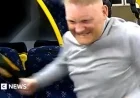 Drunk Train Passenger Launches Violent Bottle Attack, Captured on CCTV