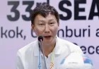 Coach Kim Sang-sik Holds Press Conference Before SEA Games 33 Semifinals