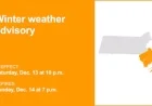Winter Weather Advisory for 5 Massachusetts Counties Until Sunday Evening