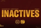 Week 15 Inactives: Commanders Face Giants