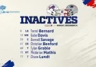 Buffalo Bills Announce Inactives vs. Patriots for Week 15