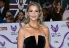 Helen Skelton Combines Classic and Trendy with Combat Boots and Scarf-Coat