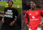 Love Island Star Supports Brother Kobbie Mainoo with Shirt at Man Utd Match