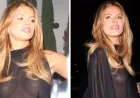 28-Year-Old Divorcee Stuns in Sheer Black Dress