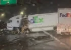 Rain and Flooding Close Los Angeles 5 Freeway After FedEx Truck Crash