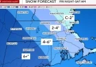 Massachusetts Map Predicts Plowable Snowfall Tonight Through Saturday Morning