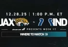 Watch Week 17: Jacksonville Jaguars vs. Indianapolis Colts Live