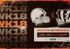 Browns vs. Bengals Week 18 Game Time Announced
