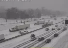 Snow Squall Triggers Crash, Closing I-75 North in Detroit
