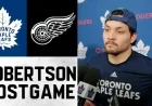 Nicholas Robertson Shines in Post-Game at Detroit Red Wings, Dec 28, 2025