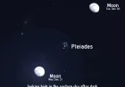 Nearly Full Moon Guides to Pleiades on New Year’s Eve