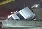Truck Overturns on Car, Killing 1 and Blocking I-80/94 in Indiana