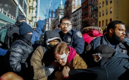 NYPD Arrests Over Dozen Protesters in Homeland Security Confrontation