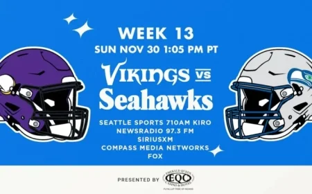 Watch Seahawks vs. Vikings: Week 13 Showdown on November 30