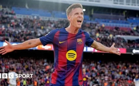 Dani Olmo’s Brace Lifts Barcelona to 3-1 Win Over Alaves, Tops La Liga