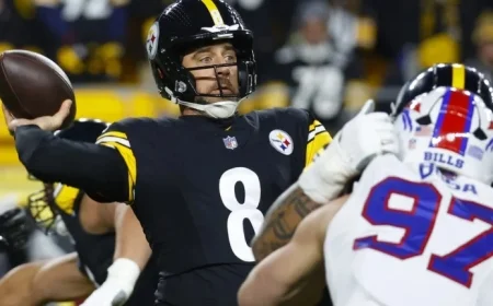 Bills Lead 10-7; Rudolph Replaces Injured Rodgers Post Bosa Sack