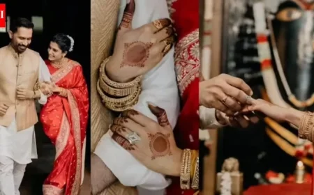 Samantha Ruth Prabhu Dazzles in Red Saree, Flaunts Wedding Ring with Raj Nidimoru