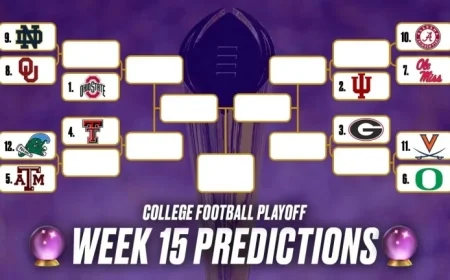 Predicted College Football Playoff Rankings for Week 15 Conference Championships