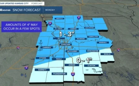 Heavy Snow to Blanket Kansas City Area on Monday