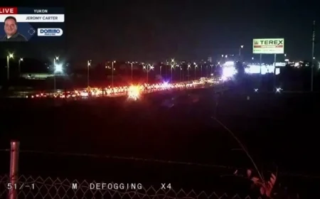Icy Roads Cause Major Traffic Backup on I-40 and Morgan Road, OKC