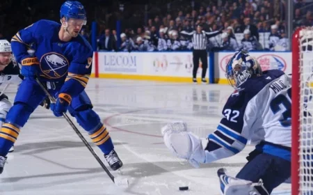 Norris Scores Twice as Sabres Dominate Jets