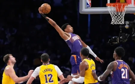 Suns Halt Lakers’ Streak with Win Despite Booker’s Early Exit
