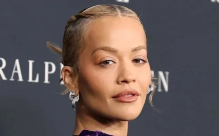 Rita Ora Stuns in Plunging Dress at Lavish Red Carpet Event