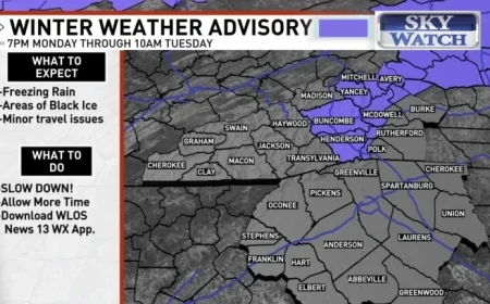 Freezing Rain and Icy Roads Prompt WNC Winter Weather Advisory