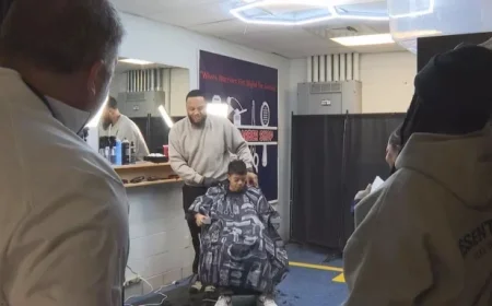 Winburn Middle School Launches In-School Barbershop for Student Mentorship