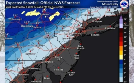 N.J. Weather: Snow, Ice, Rain Forecast Today with Updated Maps and Timing