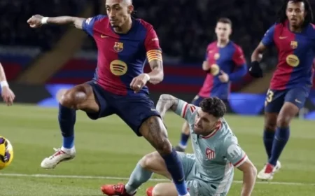 Raphinha Shines as Assist Leader Against Atlético