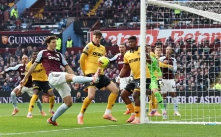 Aston Villa Triumphs 1-0 Over Wolves in Premier League Clash