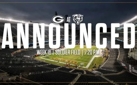 Packers Face Chicago in Dec. 20 Primetime Matchup